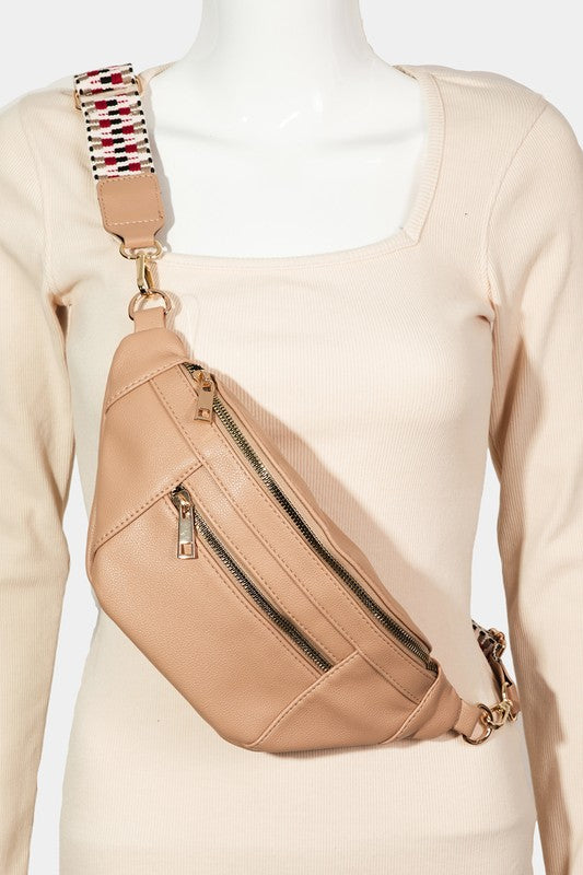 Fame PU Leather Crossbody Bag with Removable Strap - Sydney So Sweet