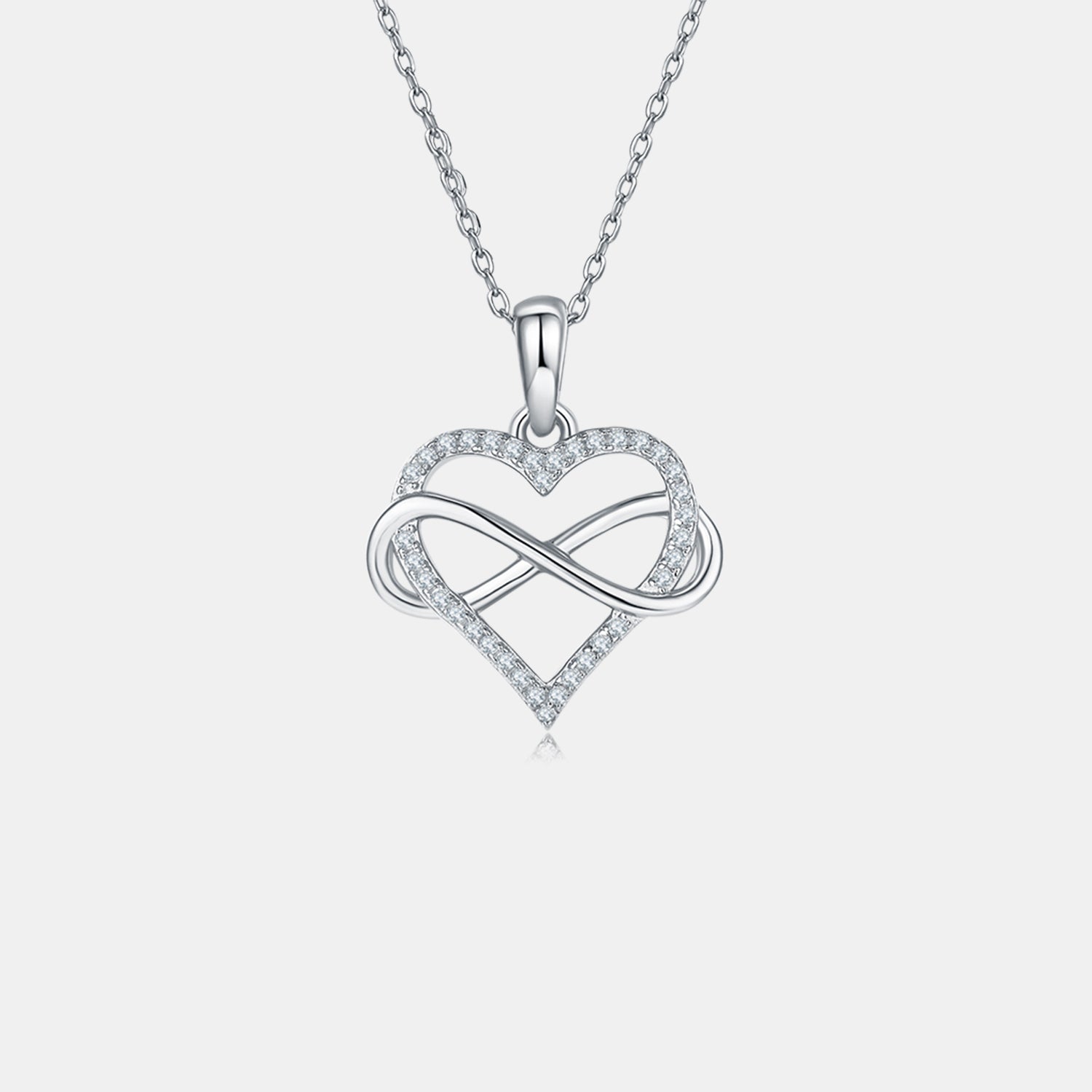 Moissanite 925 Sterling Silver Heart Shape Necklace - Sydney So Sweet