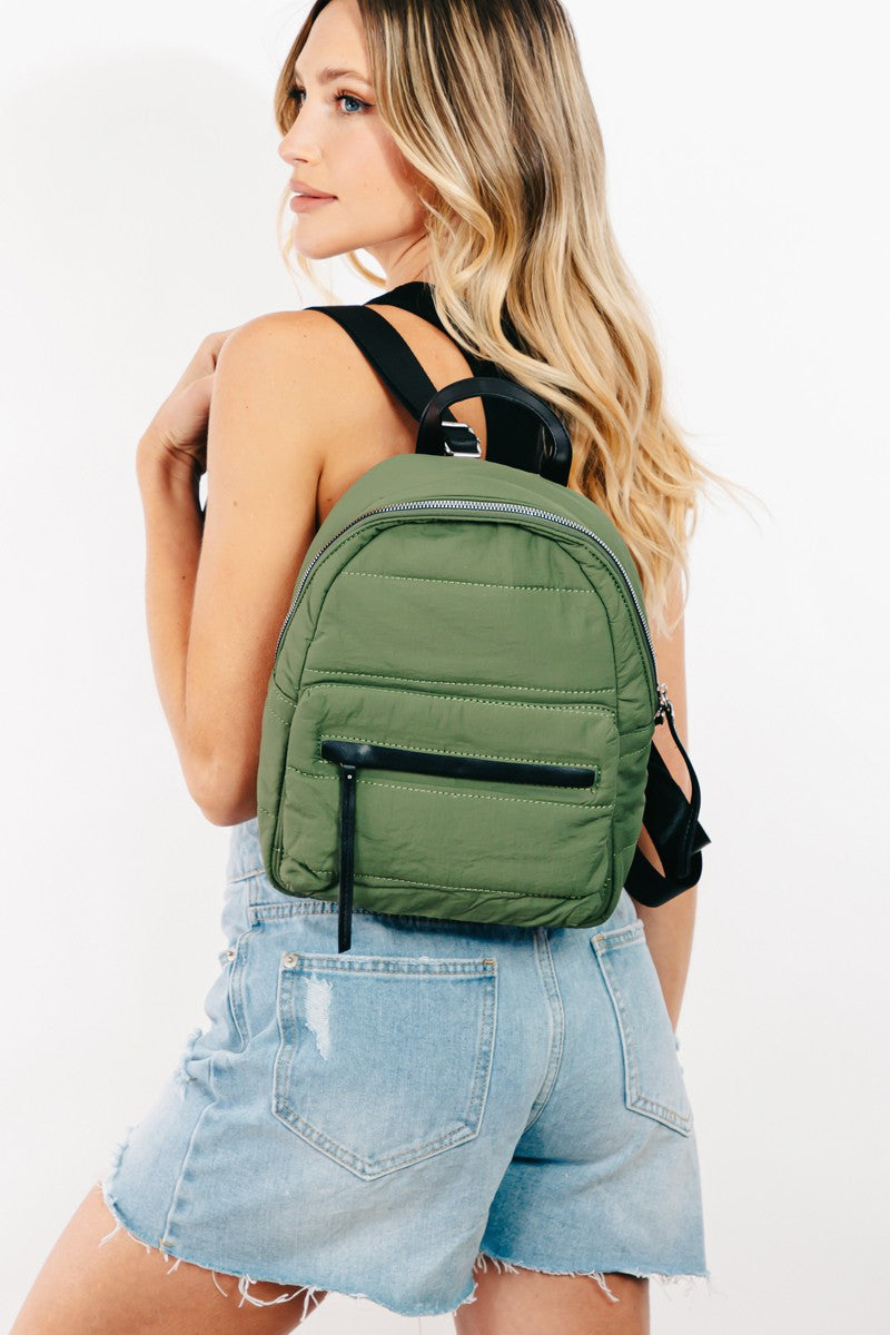 Fame Adjustable Strap Nylon Backpack Bag - Sydney So Sweet