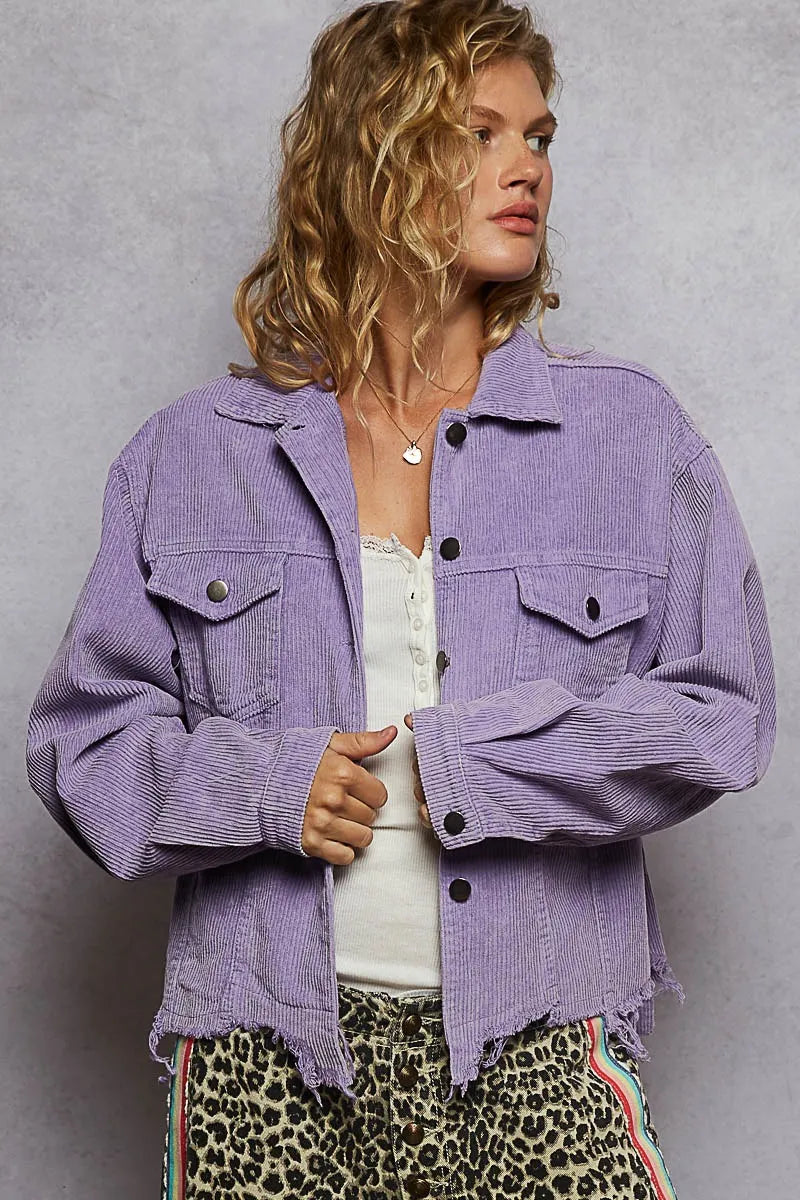 POL Button Down Corduroy Trucker Jacket - Sydney So Sweet