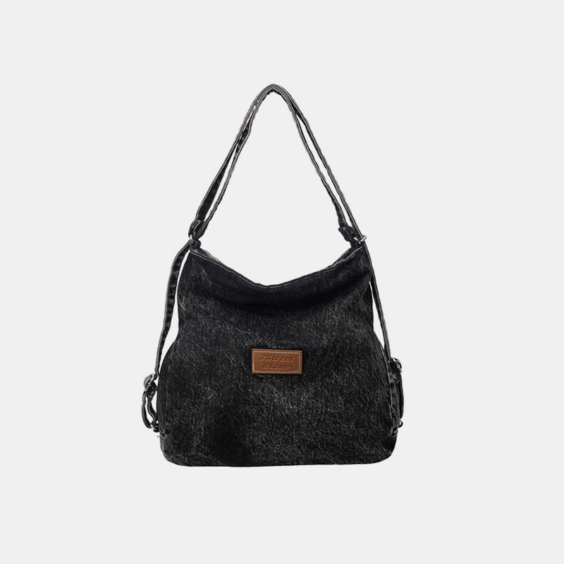 Adjustable Strap Denim Shoulder Bag - Sydney So Sweet