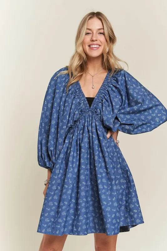 ADORA Batwing Sleeves Floral Dress - Sydney So Sweet