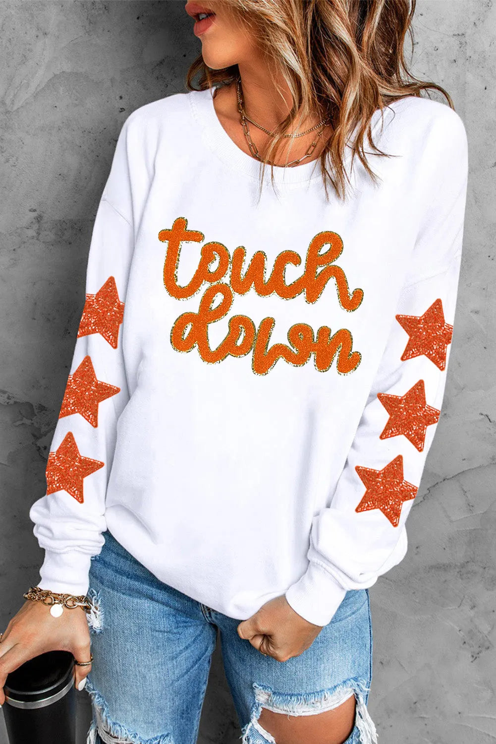 Touchdown &amp; Star Women&#39;s Graphic Long Sleeve Sweatshirt - Sydney So Sweet