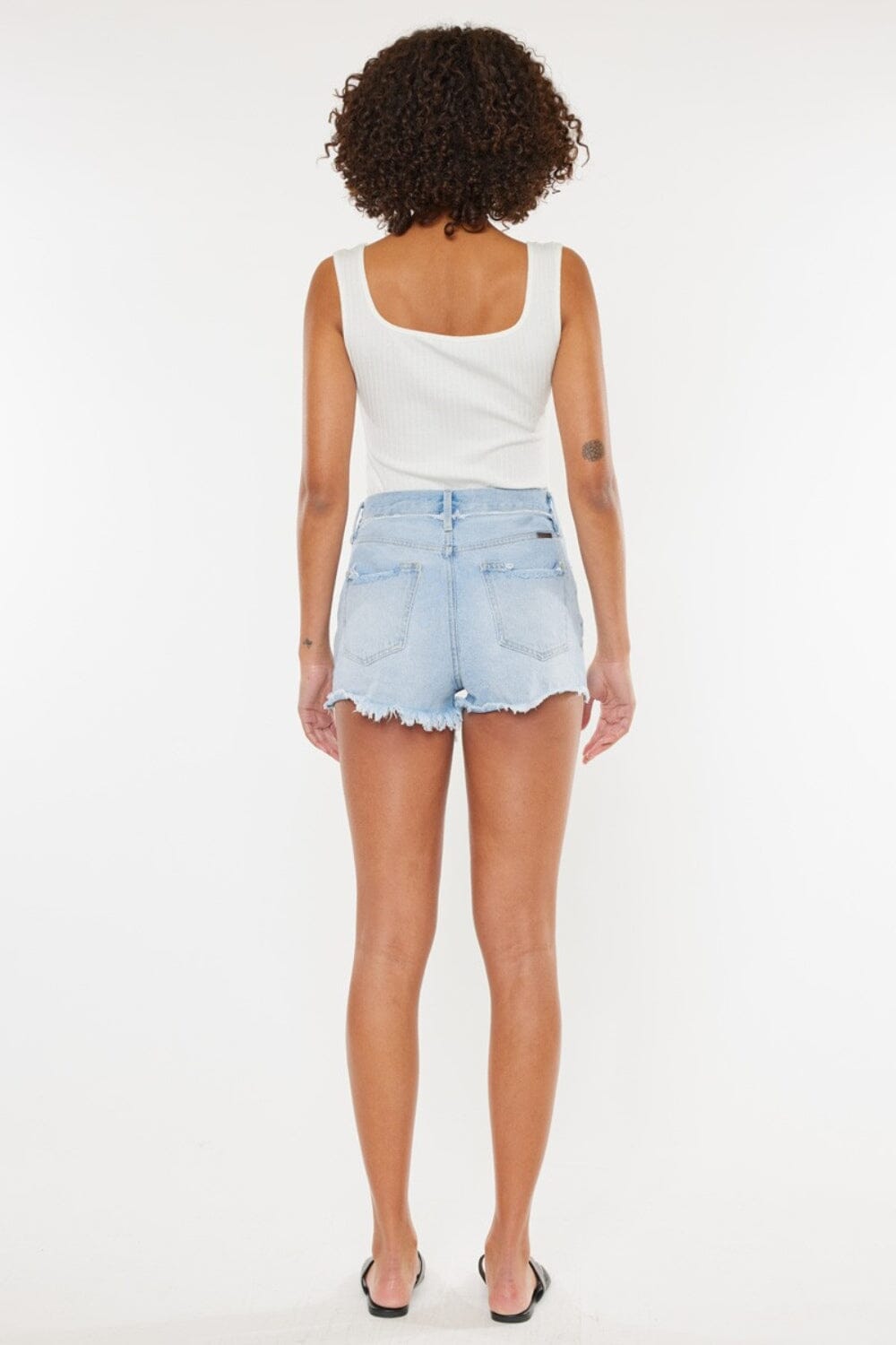 Kancan Distressed Button Fly Denim Shorts - Sydney So Sweet