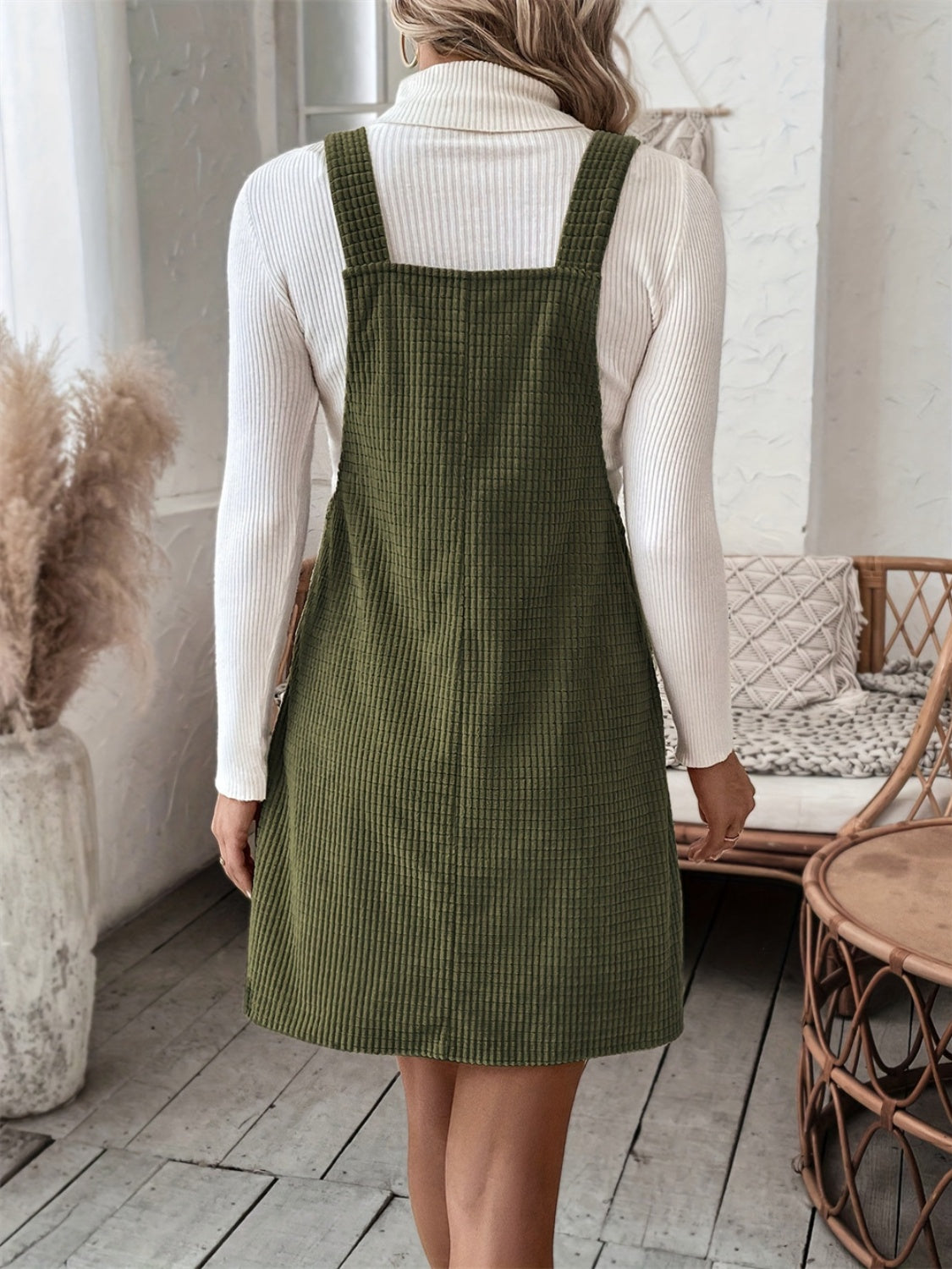 Pocketed Wide Strap Overall Dress - Sydney So Sweet