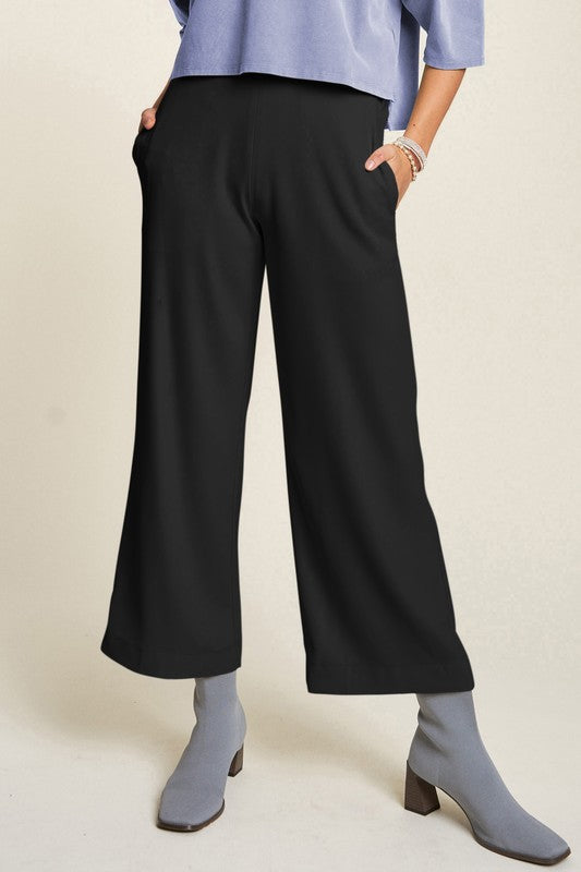 Davi &amp; Dani Wide Leg Mid-Rise Pants - Sydney So Sweet