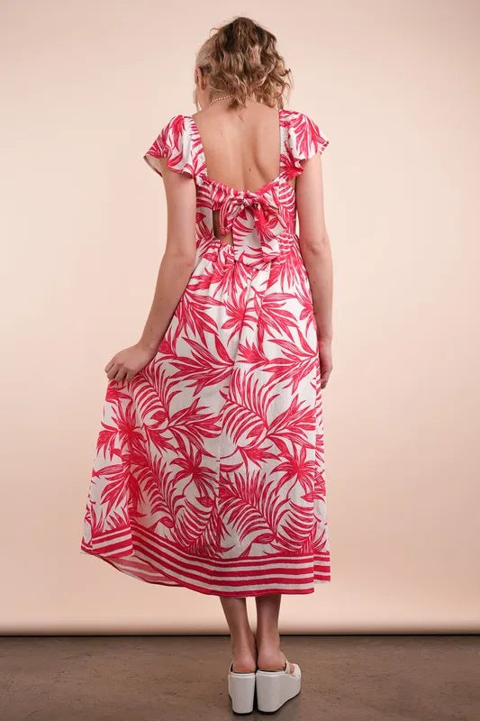 VERY J Tropical Printed Midi Summer Boho Dress - Sydney So Sweet