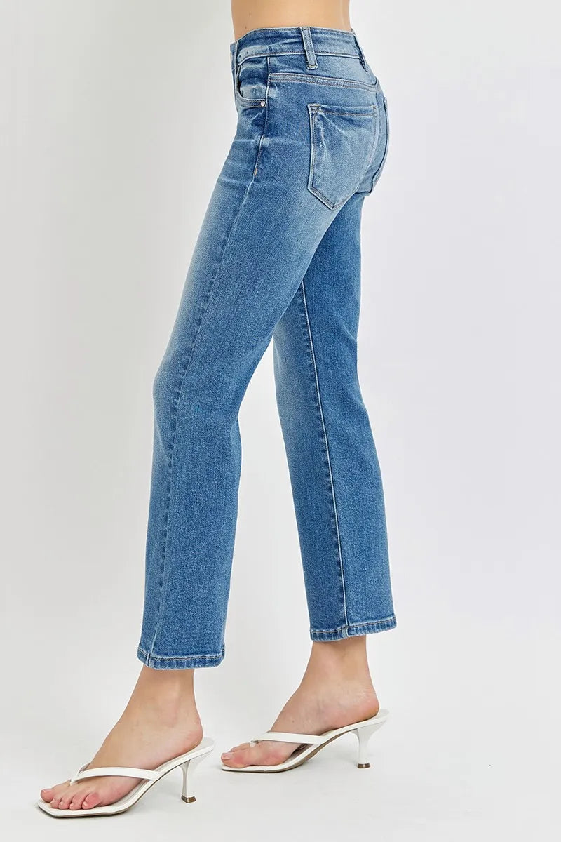 RISEN Full Size Low Rise Crop Flare Jeans Plus Size - Sydney So Sweet