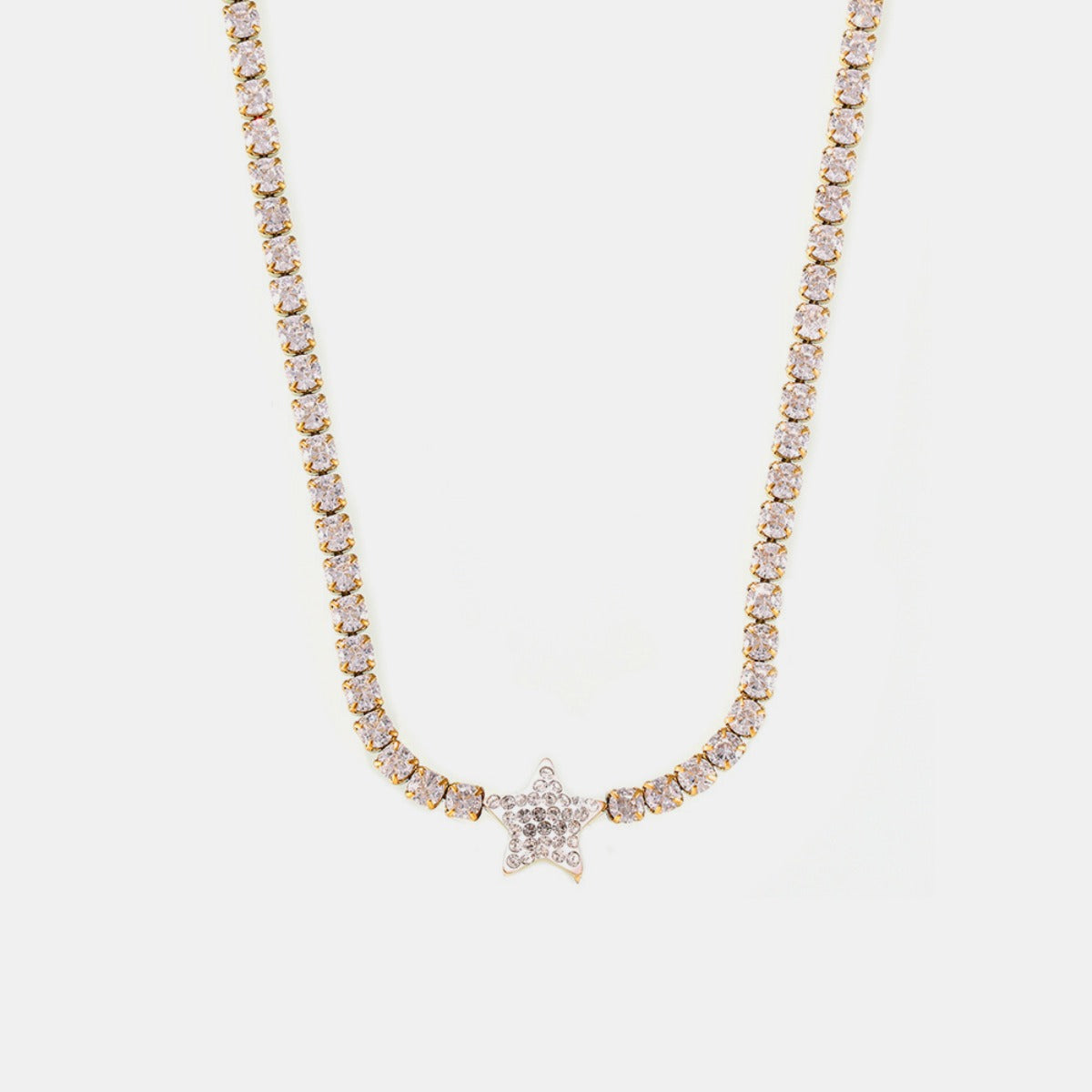 Titanium Steel Zircon Star Necklace - Sydney So Sweet