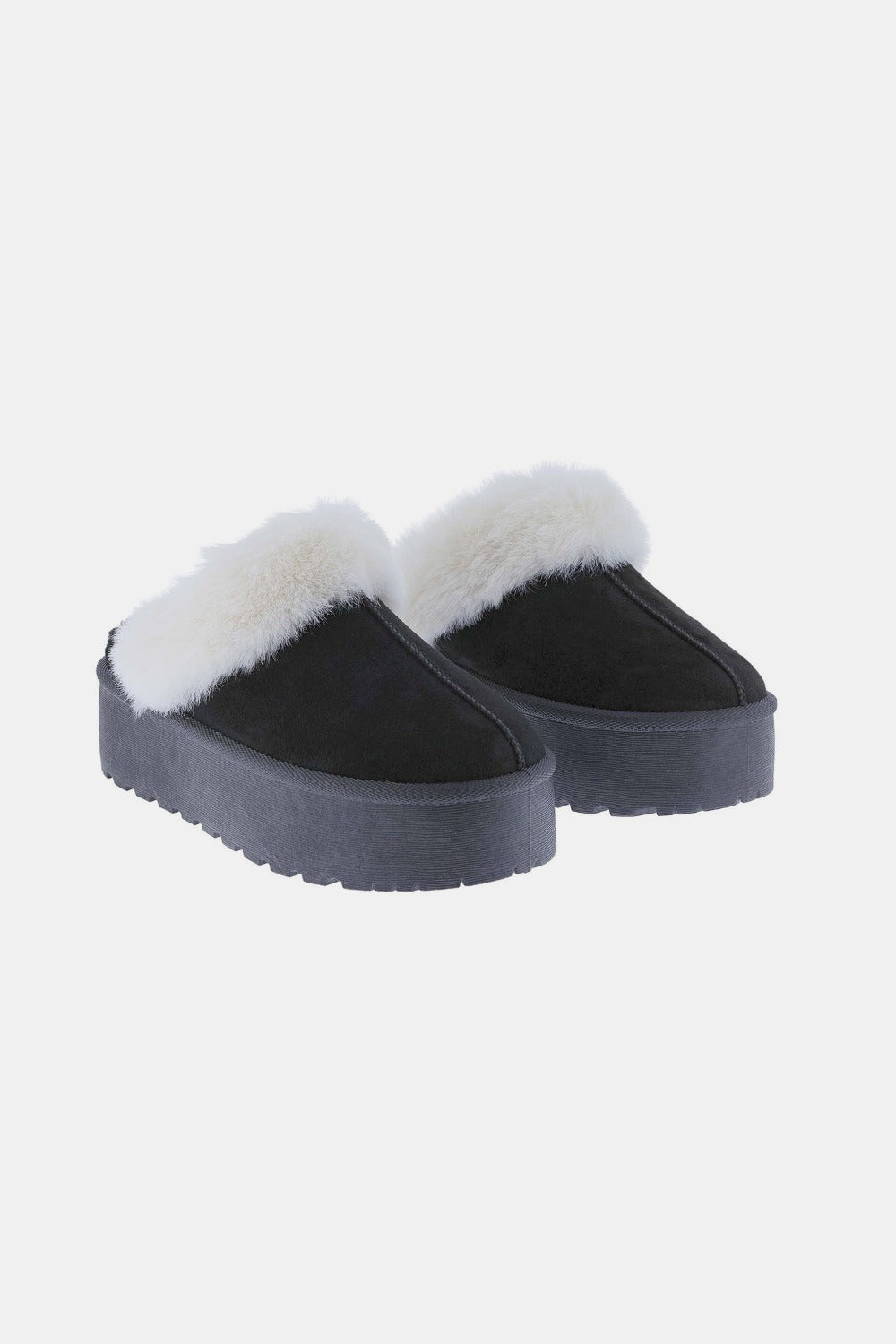 Weeboo Thick Bottom Fur Trim Snow Slippers - Sydney So Sweet