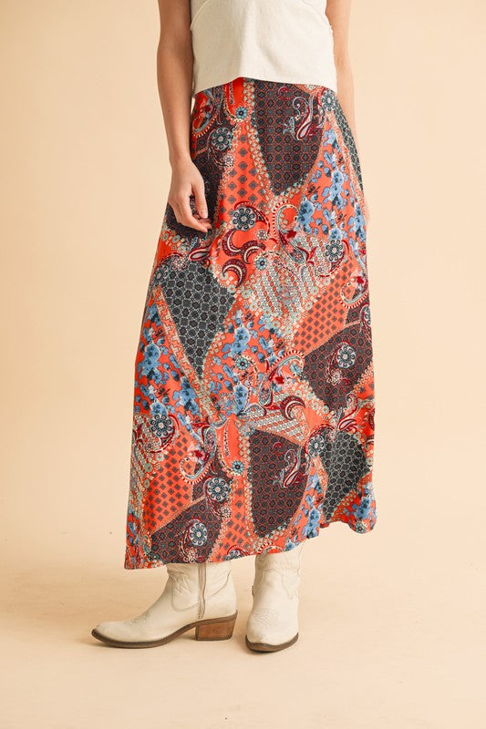 Aemi + Co Printed Maxi Skirt - Sydney So Sweet