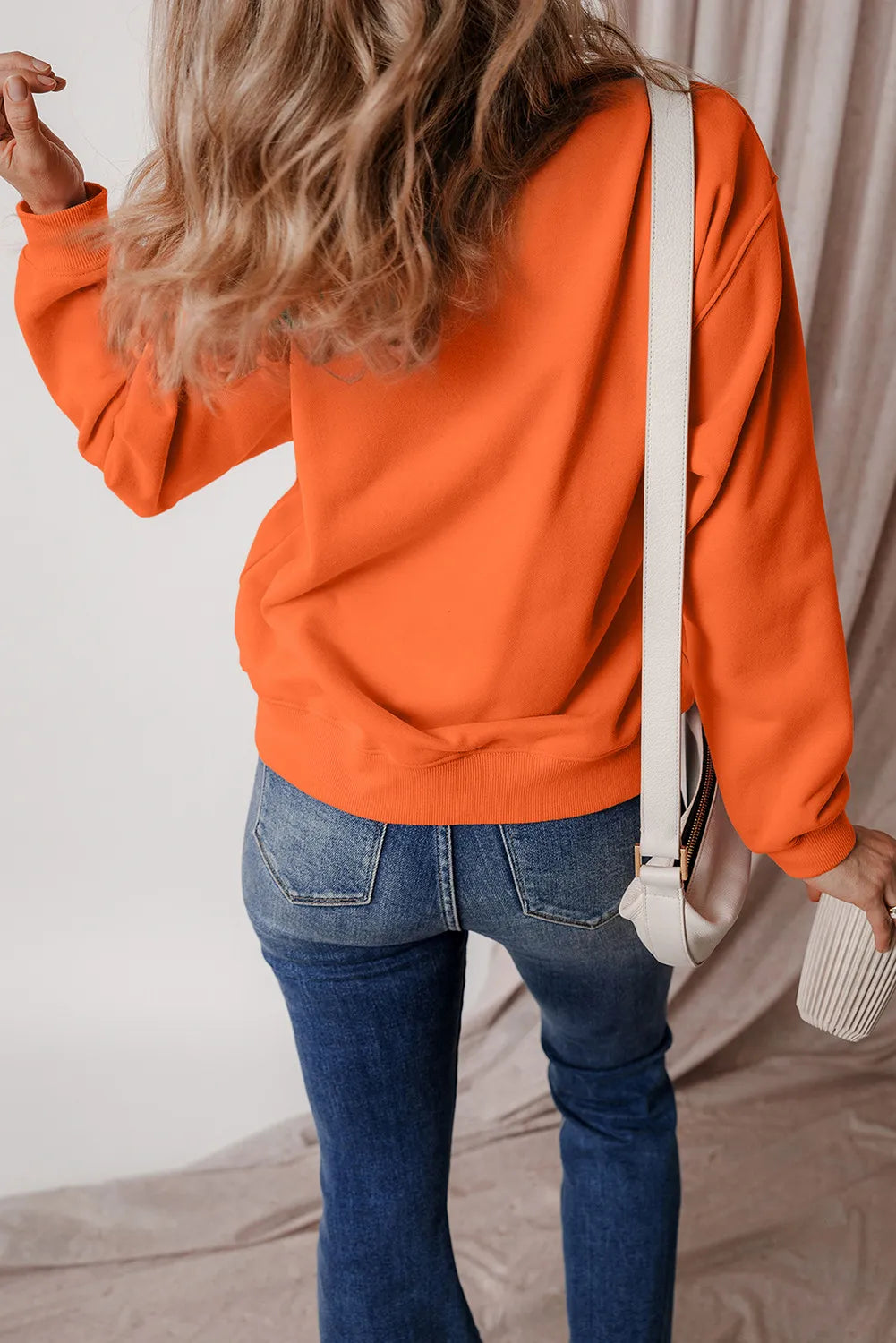 Letter Round Neck Long Sleeve Sweatshirt - Sydney So Sweet