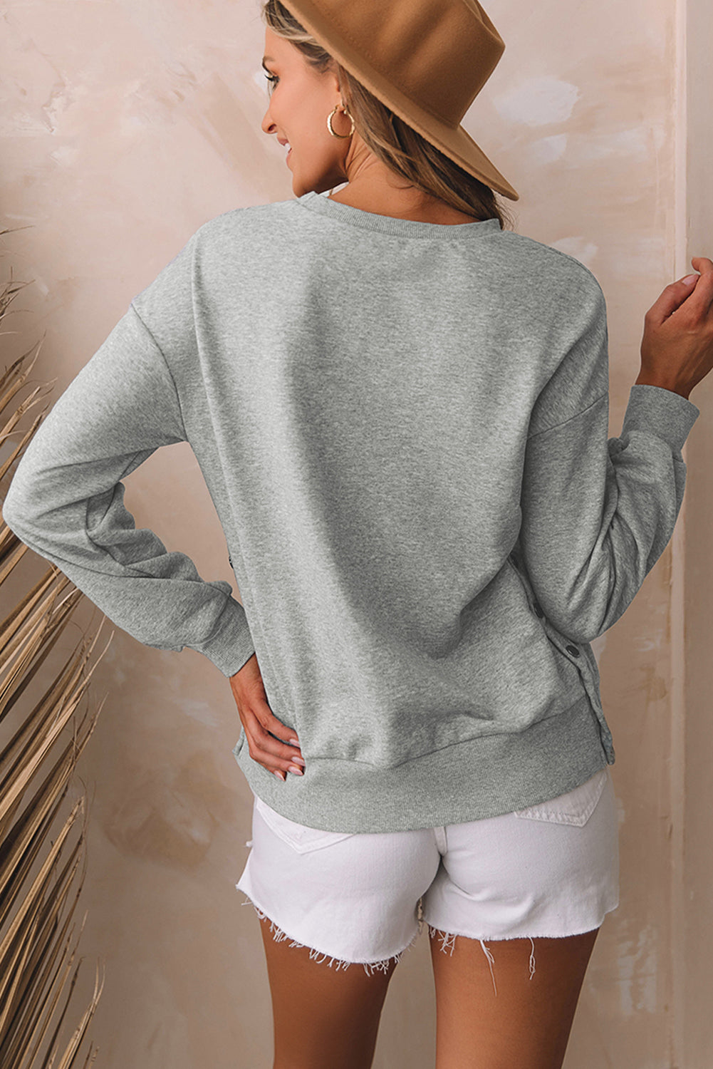 Round Neck Dropped Shoulder Sweatshirt - Sydney So Sweet