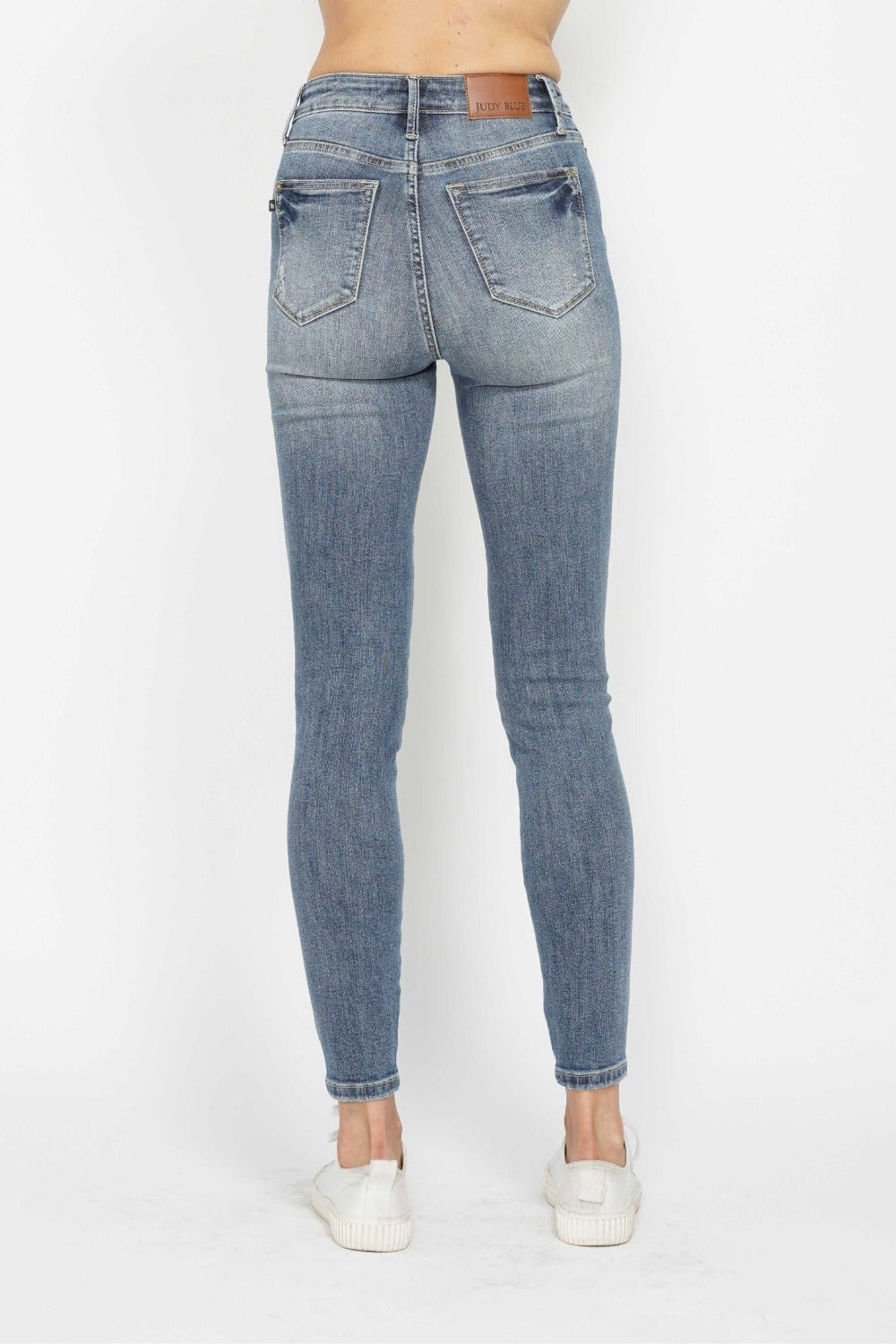 Judy Blue Full Size Tummy Control Contrast Wash Skinny Jeans - Sydney So Sweet