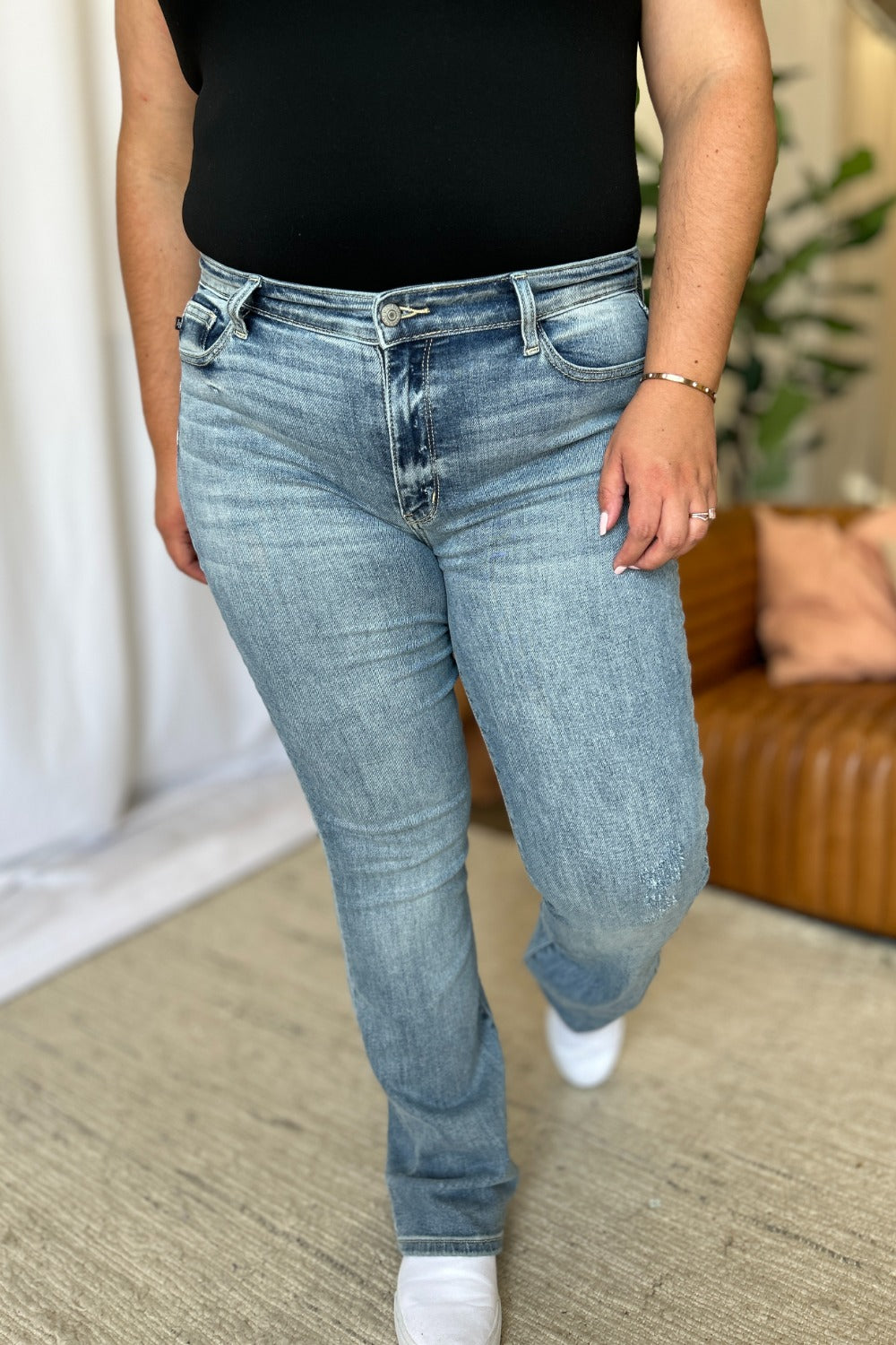 Judy Blue Full Size Medium Rise Bootcut Jeans - Sydney So Sweet