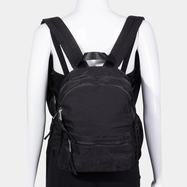 Fame Nylon Multi Pocket Backpack Bag - Sydney So Sweet