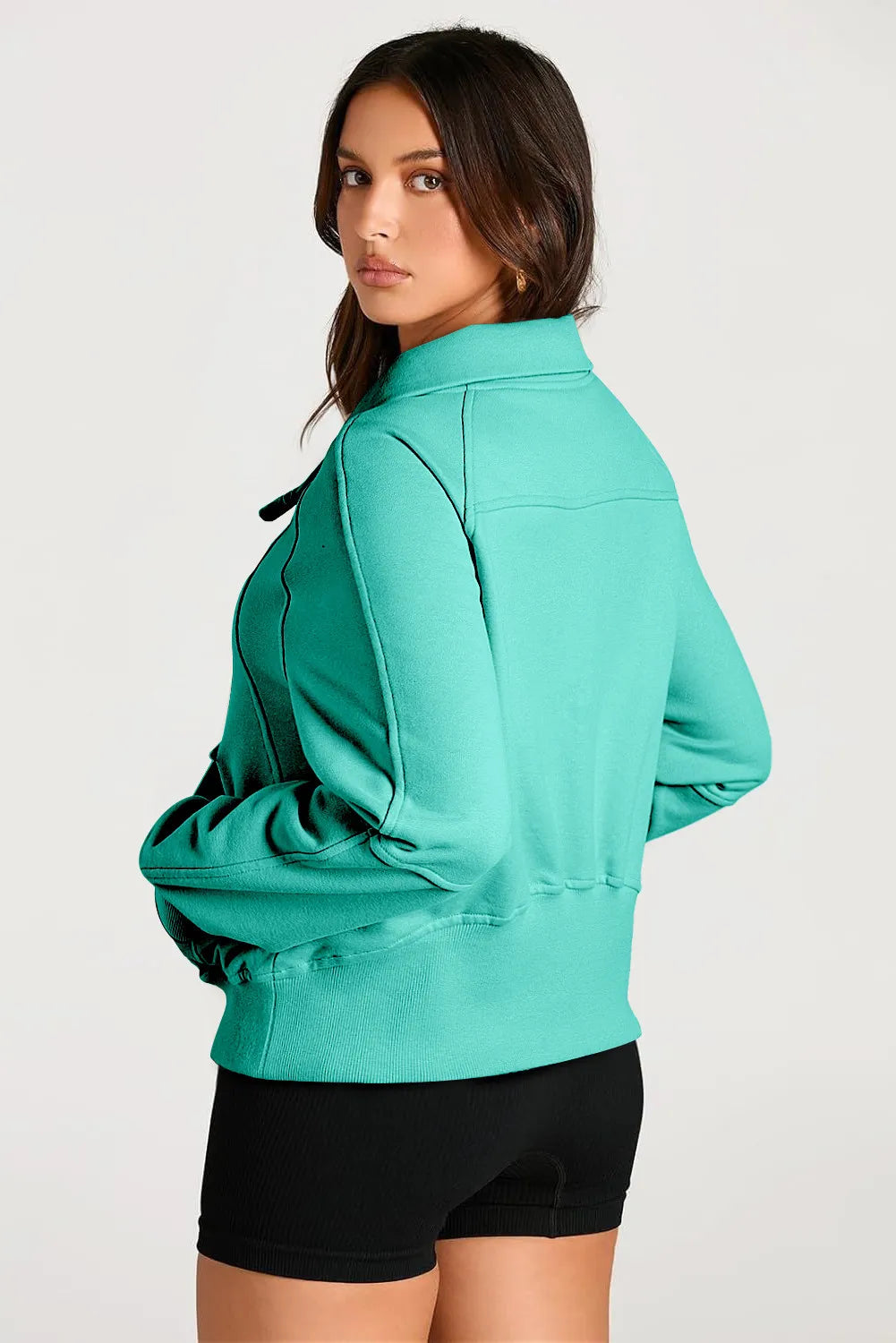 Half Zip Long Sleeve Sweatshirt - Sydney So Sweet