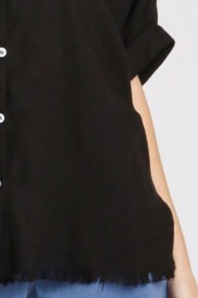 Umgee Full Size Linen Blend Button Down Shirt Plus Size - Sydney So Sweet