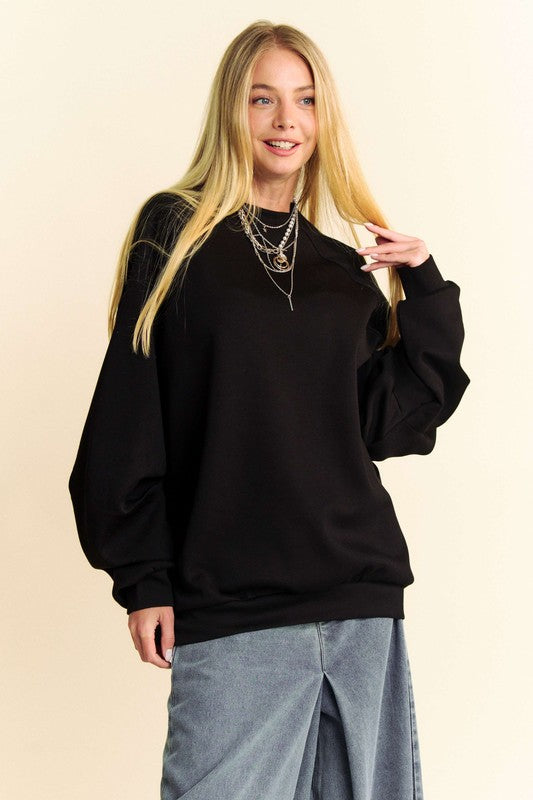 Davi & Dani Round Neck Raglan Sleeve Sweatshirt - Sydney So Sweet