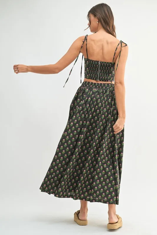 MABLE Floral Crop Top and Skirt Set - Sydney So Sweet