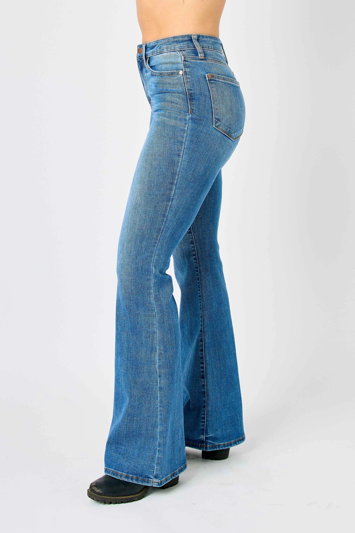 Judy Blue Full Size Hw Classic Flare Jeans Plus Size - Sydney So Sweet