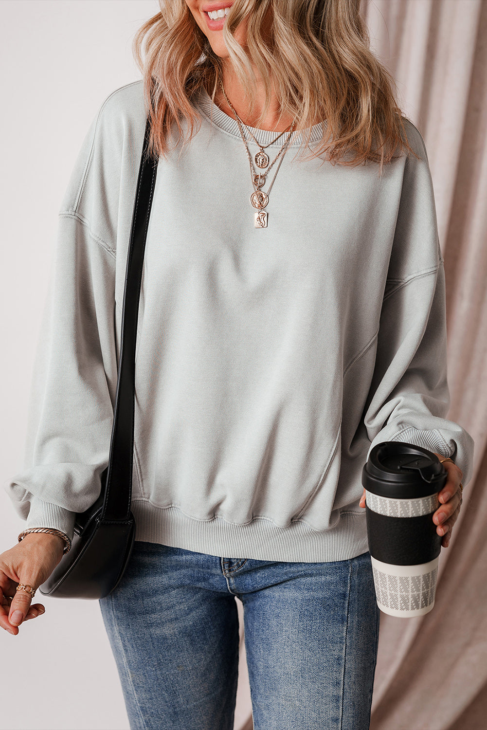 Round Neck Long Sleeve Sweatshirt - Sydney So Sweet