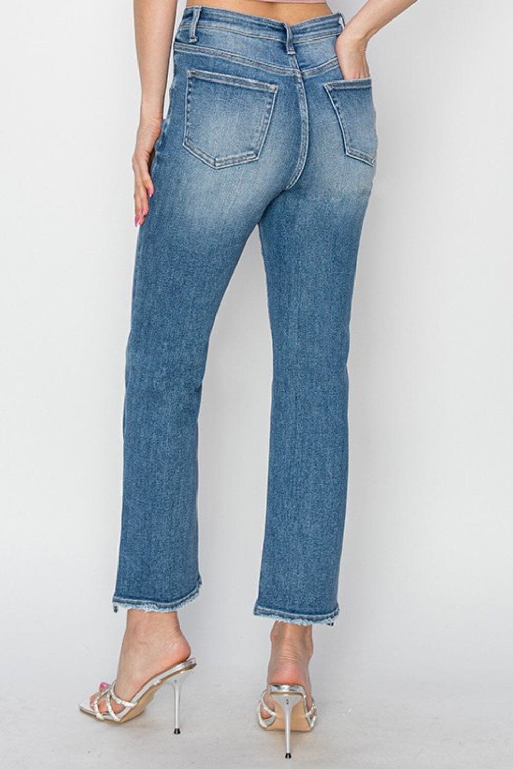 RISEN High Rise Slim Straight Jeans - Sydney So Sweet