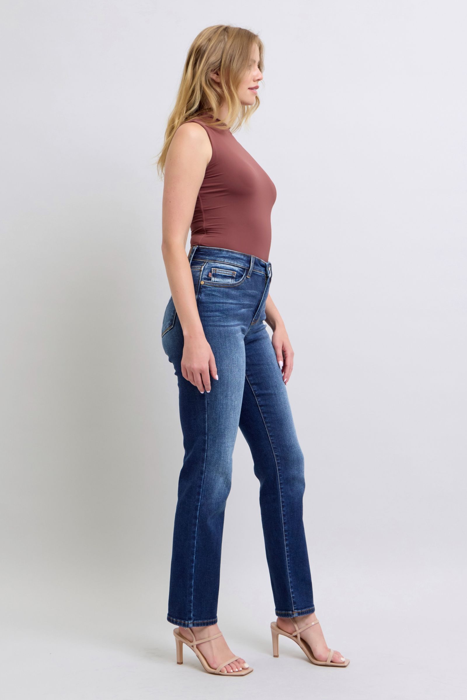 Judy Blue Full Size Washed Straight Leg Jeans with Pockets - Sydney So Sweet