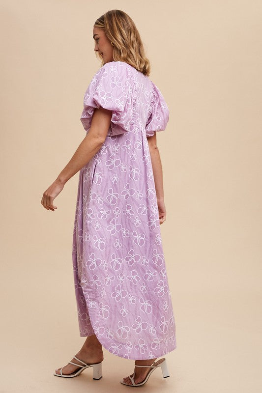 Annie Wear Floral Smock Detail Puff Sleeve Dress - Sydney So Sweet