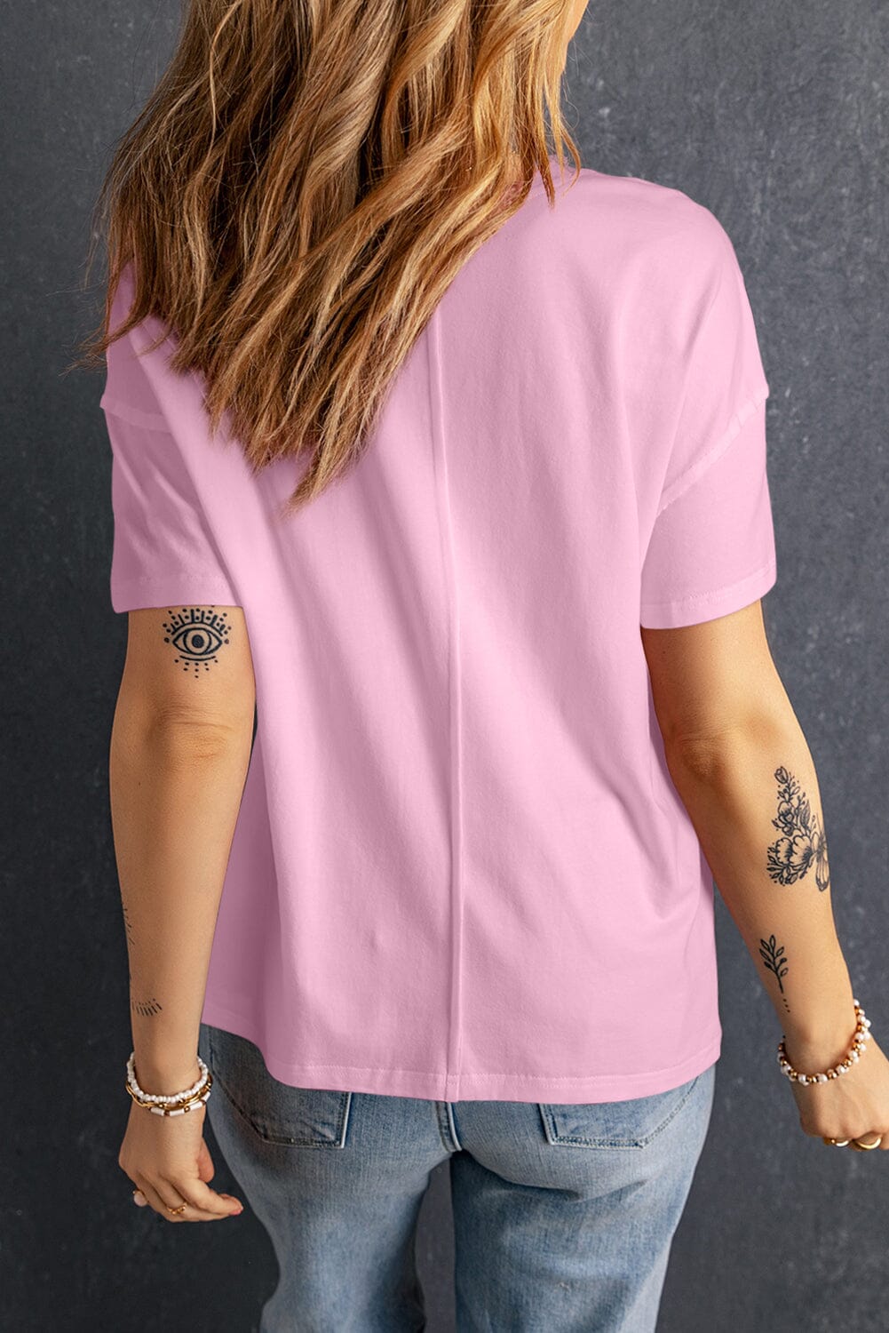 Star Round Neck Short Sleeve T-Shirt in Pink or White - Sydney So Sweet