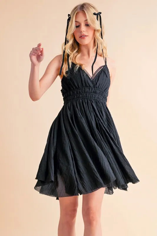 Aemi+Co Lace Detail Mini Cami Dress - Sydney So Sweet