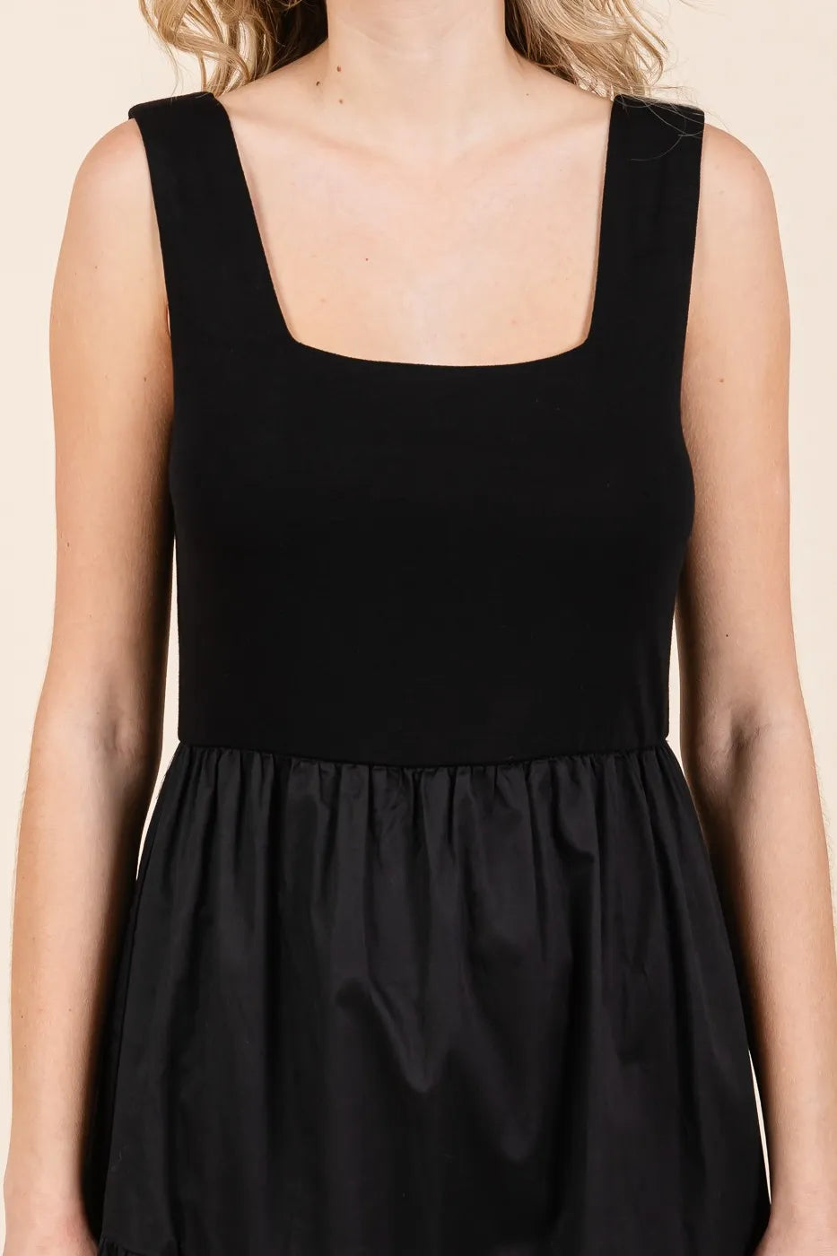 Mittoshop Mix Media Square Neck Maxi Dress - Sydney So Sweet