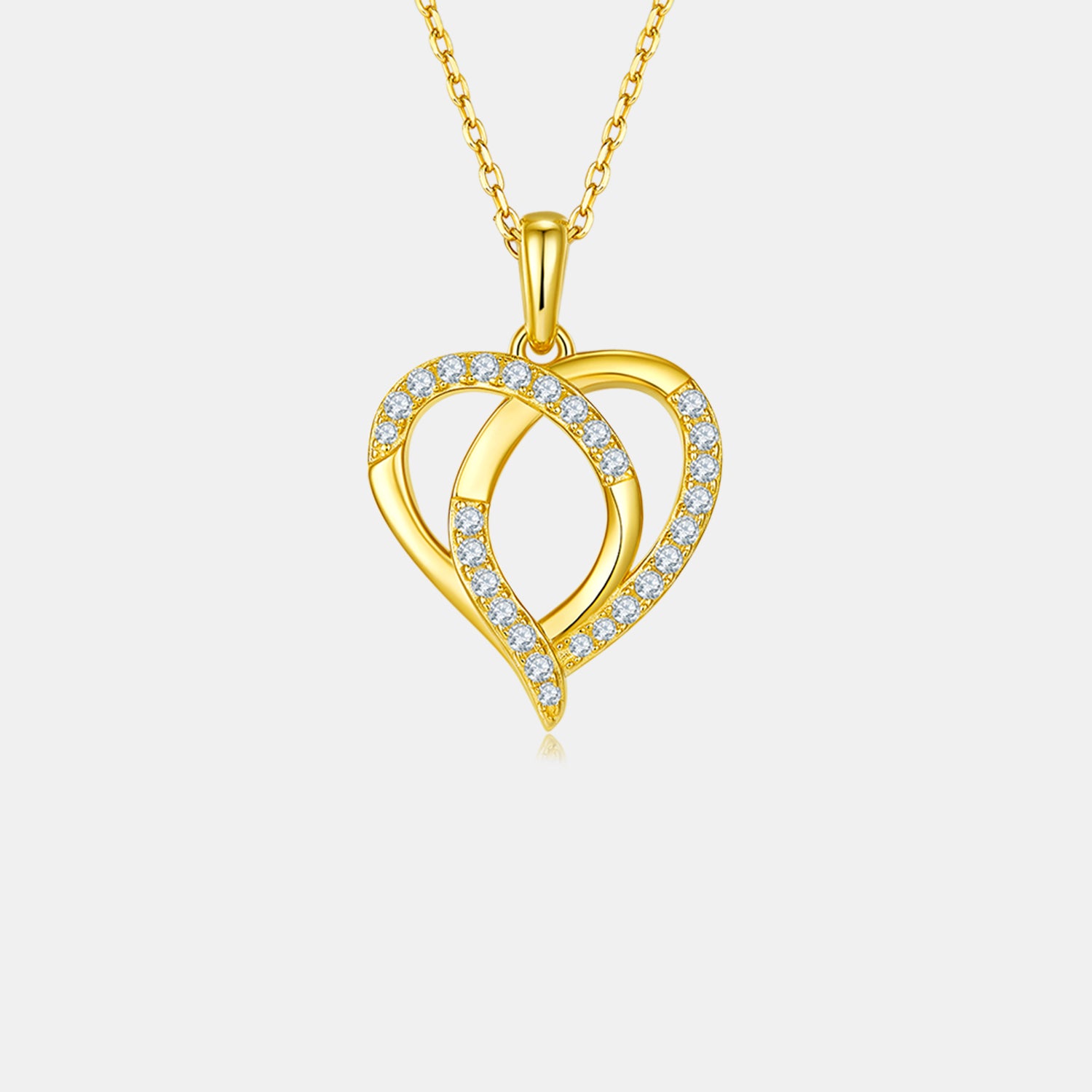 Moissanite 925 Sterling Silver Heart Shape Necklace - Sydney So Sweet