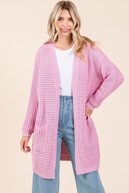 Mittoshop Open Front Long Sleeve Longline Cardigan - Sydney So Sweet