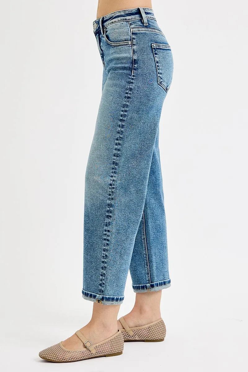 RISEN Full Size High Rise Crop Boyfriend Jeans Plus Size - Sydney So Sweet