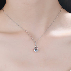 2 Carat Moissanite 925 Sterling Silver Necklace - Sydney So Sweet