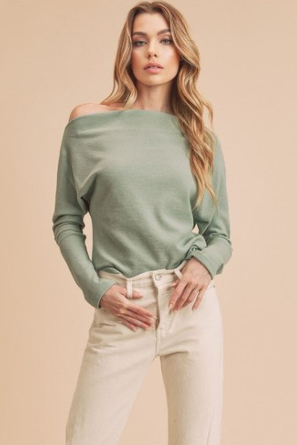 Aemi + Co One Shoulder Long Sleeve Knit Top - Sydney So Sweet