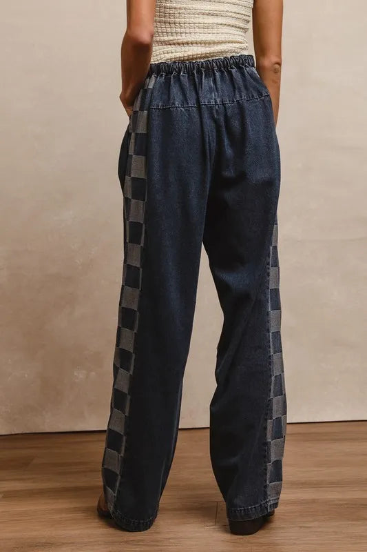 BiBi Washed Denim Mix And Match Long Pants - Sydney So Sweet