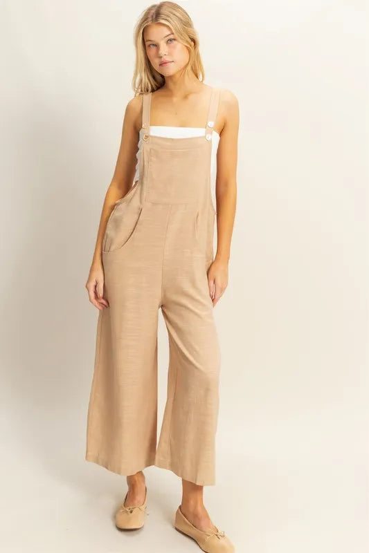 HYFVE Textured Wide Leg Overall - Sydney So Sweet