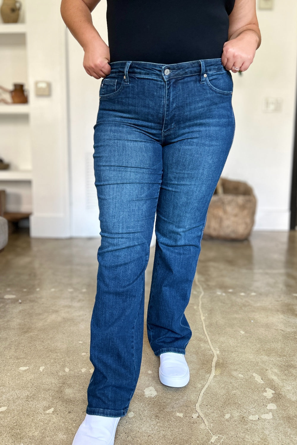 Judy Blue Full Size Tummy Control Straight Jeans - Sydney So Sweet