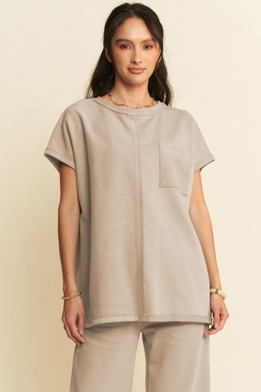 Davi &amp; Dani Round Neck Short Sleeve Top and Pants Set - Sydney So Sweet