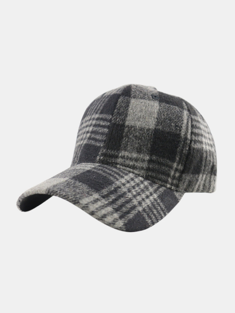 Plaid Adjustable Cotton Baseball Cap - Sydney So Sweet