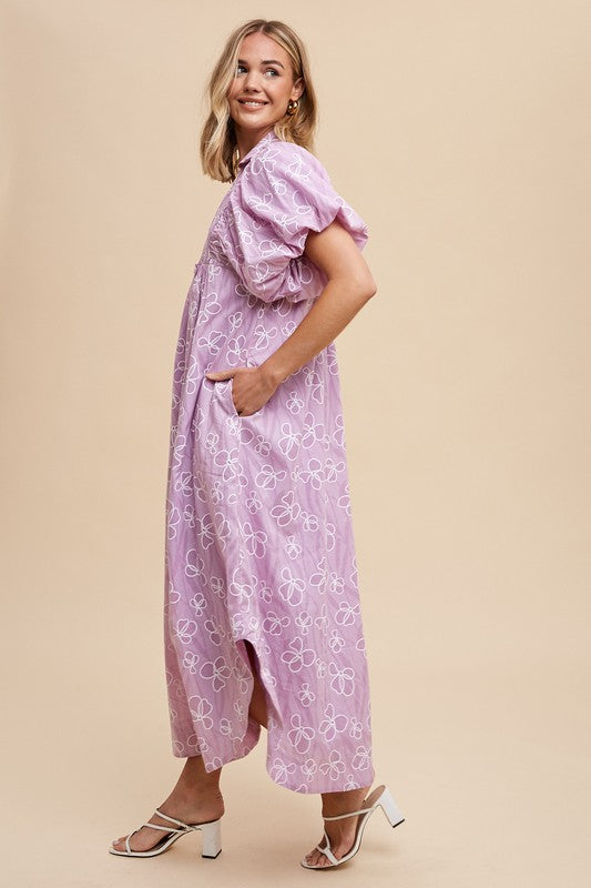 Annie Wear Floral Smock Detail Puff Sleeve Dress - Sydney So Sweet