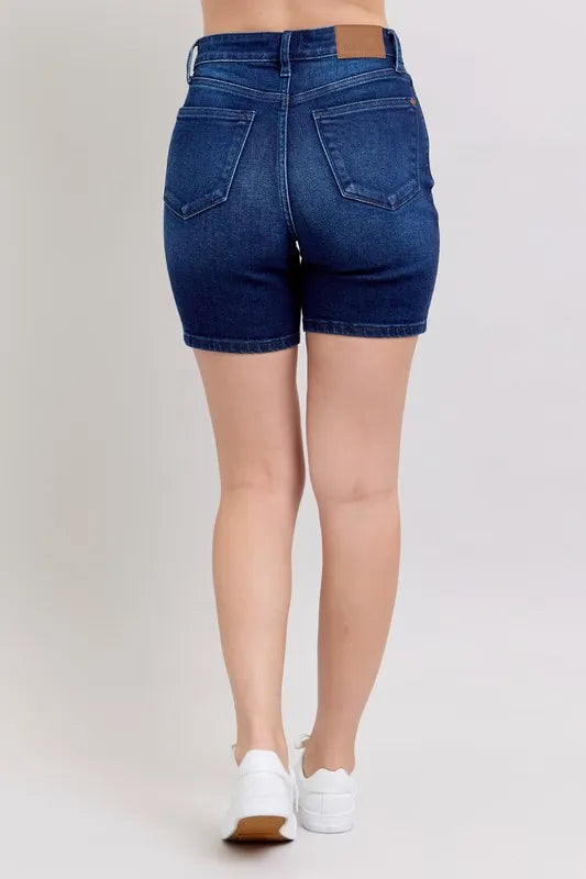 Judy Blue High Waist V-Front Bermuda Denim Shorts - Sydney So Sweet