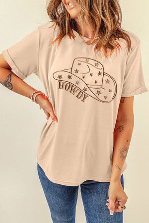 Hat Graphic Round Neck Short Sleeve T-Shirt - Sydney So Sweet