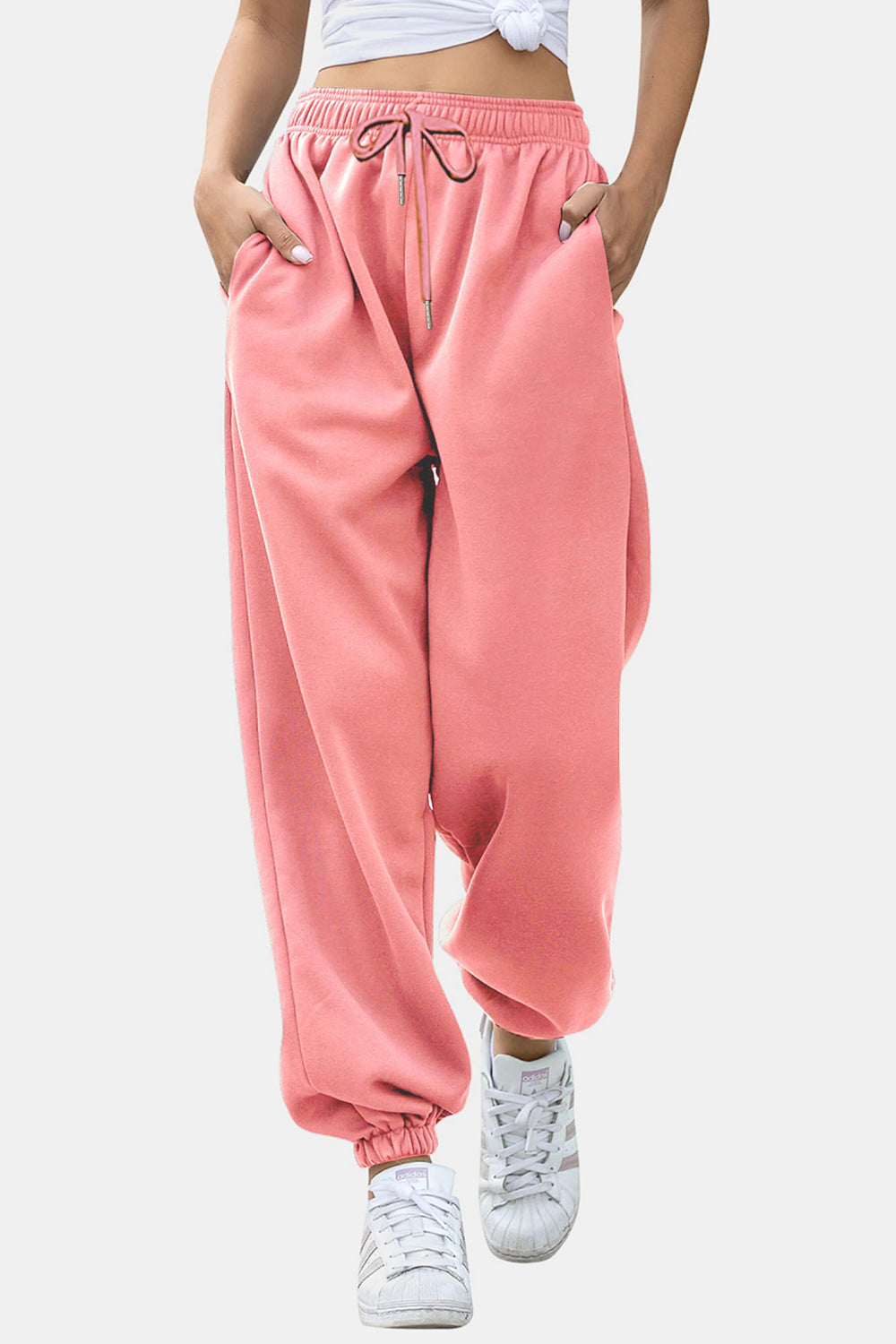 Elastic Waist Joggers with Pockets - Sydney So Sweet