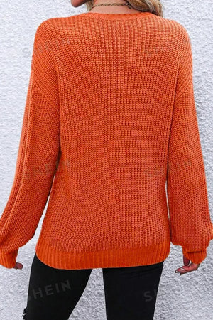 THANKSGIVING Round Neck Long Sleeve Sweater - Sydney So Sweet