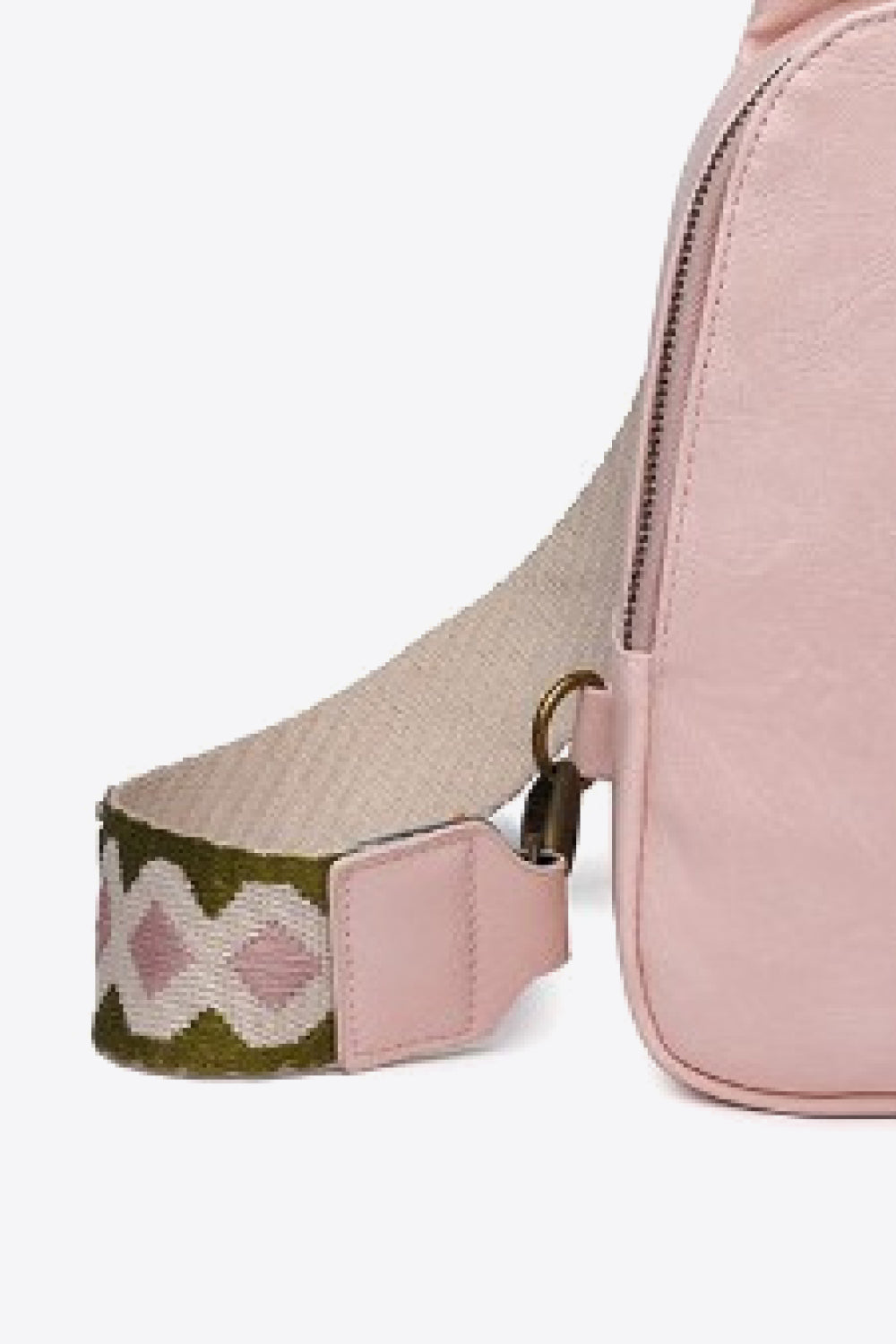 Random Pattern Adjustable Strap PU Leather Sling Bag - Sydney So Sweet