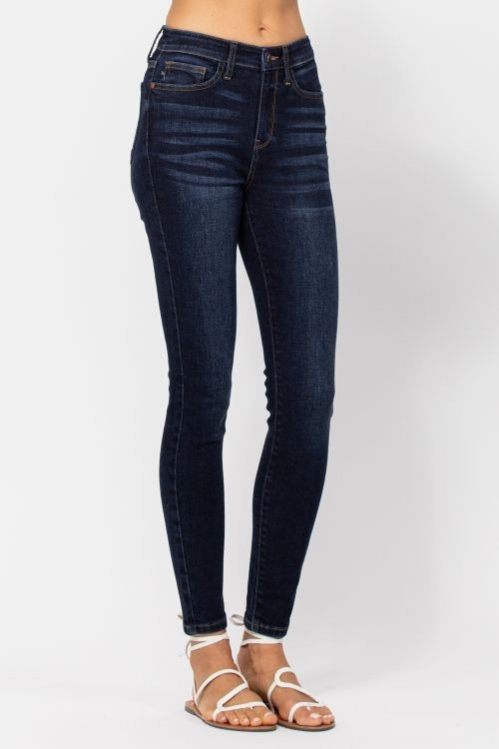 Judy Blue Full Size High Waist Handsand Skinny Jeans - Sydney So Sweet