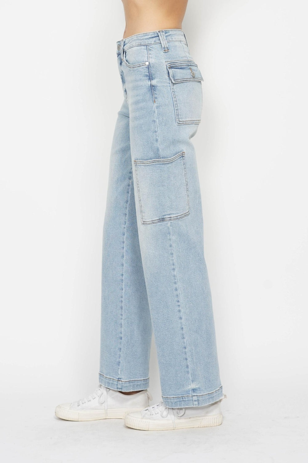 Judy Blue Full Size High Waist Straight Cargo Jeans - Sydney So Sweet